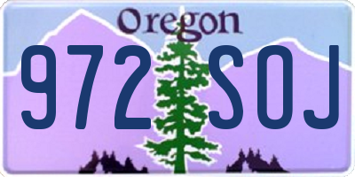 OR license plate 972SOJ