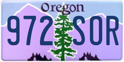 OR license plate 972SOR