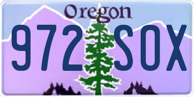 OR license plate 972SOX