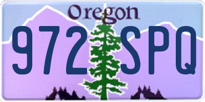 OR license plate 972SPQ