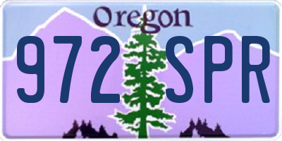 OR license plate 972SPR