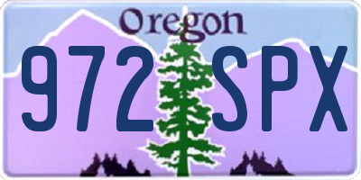 OR license plate 972SPX
