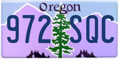 OR license plate 972SQC