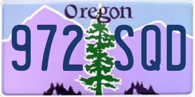 OR license plate 972SQD