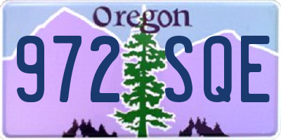 OR license plate 972SQE