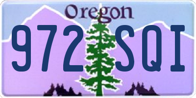 OR license plate 972SQI