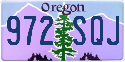 OR license plate 972SQJ