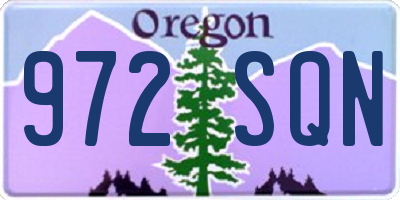 OR license plate 972SQN