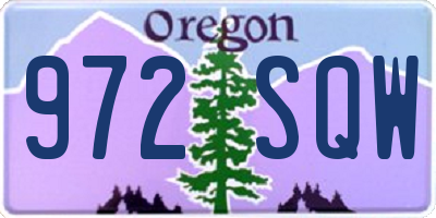 OR license plate 972SQW