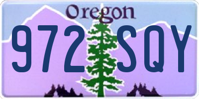 OR license plate 972SQY