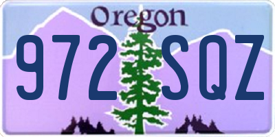 OR license plate 972SQZ
