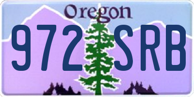 OR license plate 972SRB