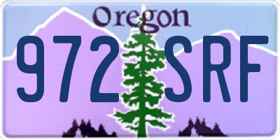OR license plate 972SRF