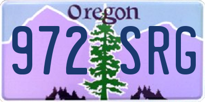 OR license plate 972SRG