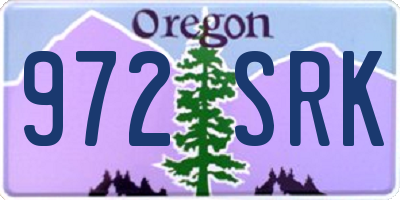 OR license plate 972SRK