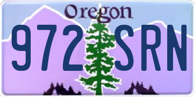 OR license plate 972SRN
