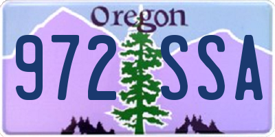OR license plate 972SSA
