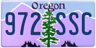 OR license plate 972SSC