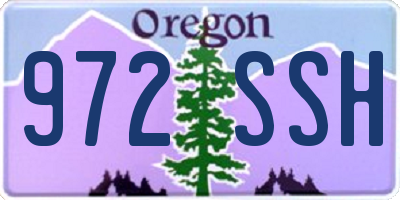 OR license plate 972SSH