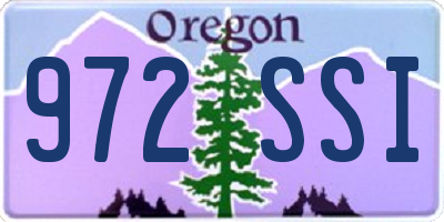 OR license plate 972SSI