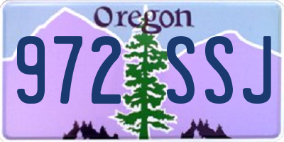 OR license plate 972SSJ