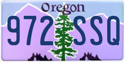 OR license plate 972SSQ