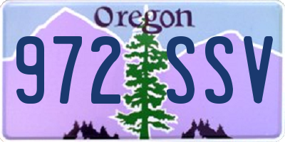 OR license plate 972SSV