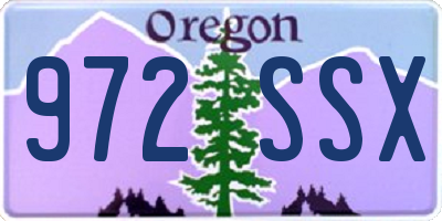OR license plate 972SSX
