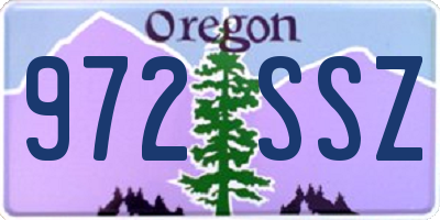 OR license plate 972SSZ