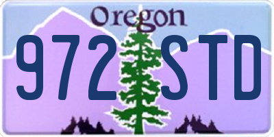 OR license plate 972STD