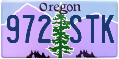 OR license plate 972STK