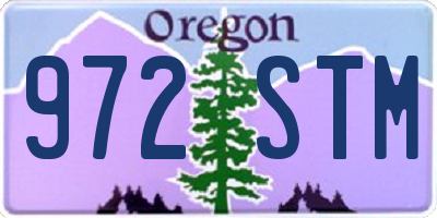 OR license plate 972STM