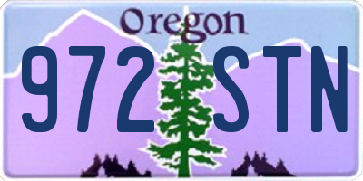 OR license plate 972STN