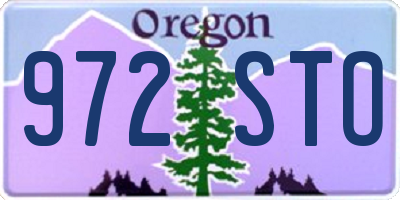 OR license plate 972STO