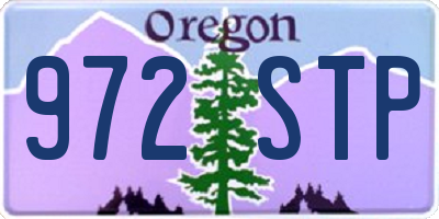 OR license plate 972STP