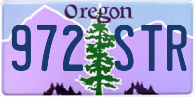 OR license plate 972STR