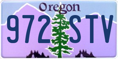 OR license plate 972STV