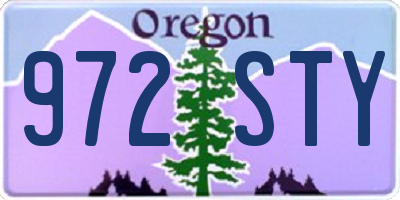 OR license plate 972STY
