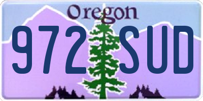 OR license plate 972SUD