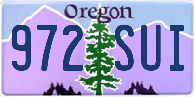 OR license plate 972SUI