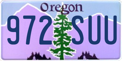 OR license plate 972SUU