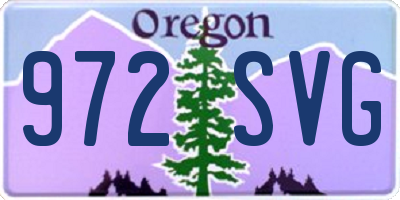 OR license plate 972SVG