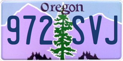 OR license plate 972SVJ