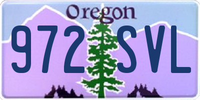 OR license plate 972SVL