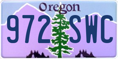 OR license plate 972SWC