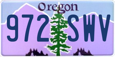 OR license plate 972SWV