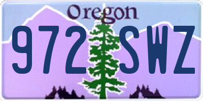 OR license plate 972SWZ