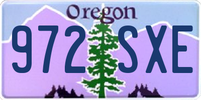 OR license plate 972SXE