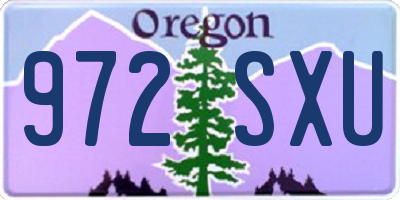 OR license plate 972SXU