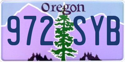 OR license plate 972SYB